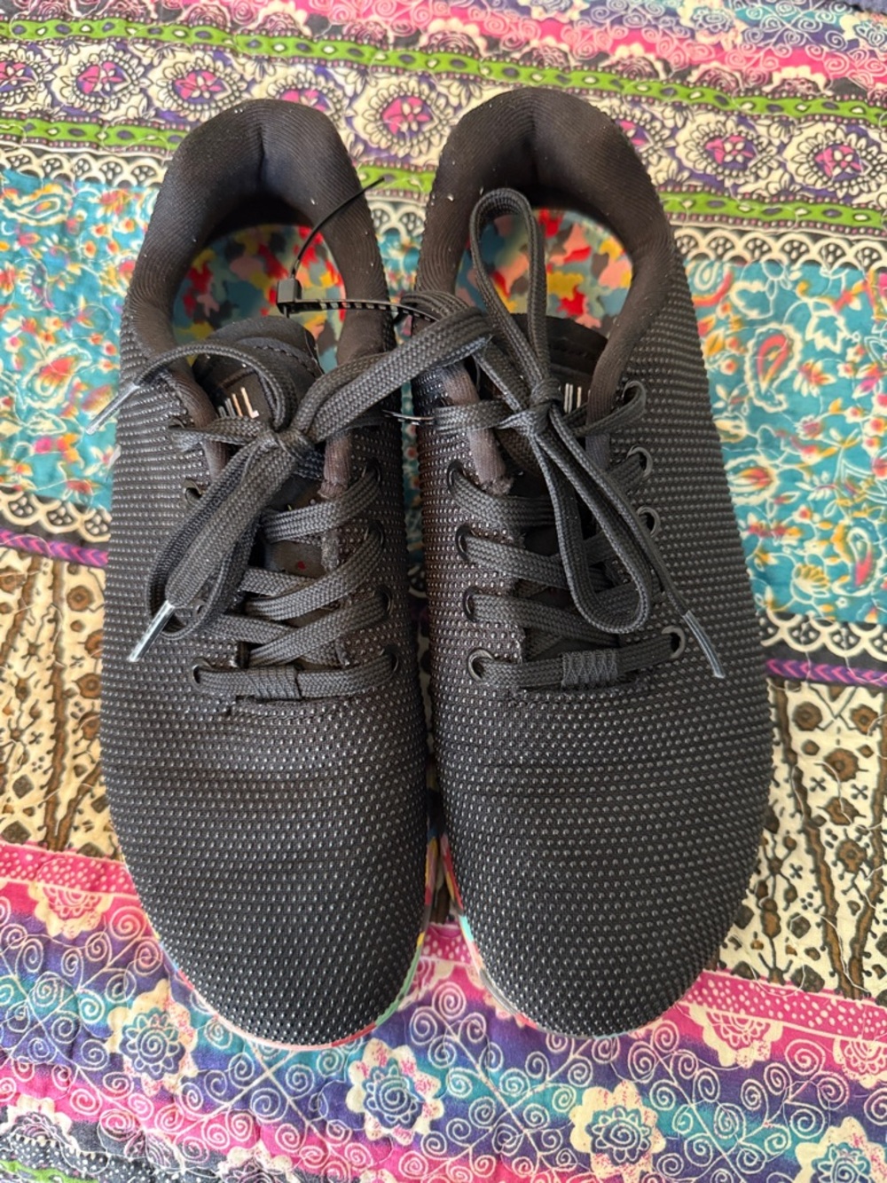 NOBULL Black Knit Lace-Up Sneakers